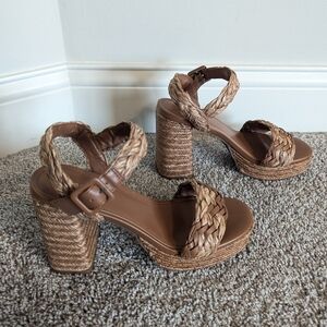 Marc Fisher Seclude Woven Platform Sandal sz 8.5
